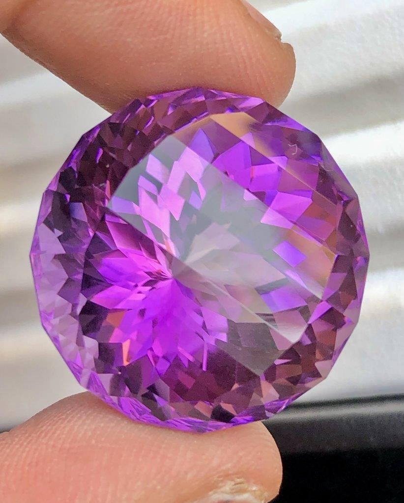 64.55 Carats Natural Amethyst Gemstone Loop Clean - 25X25X20 mm: 64.55 Carats Natural Amethyst Gemstone Loop Clean - 25X25X20 mm Choose design of your own and we will make it for youWe accept custom order in Sterling Silver, Gold and Platinum in WholeSale PriceColo