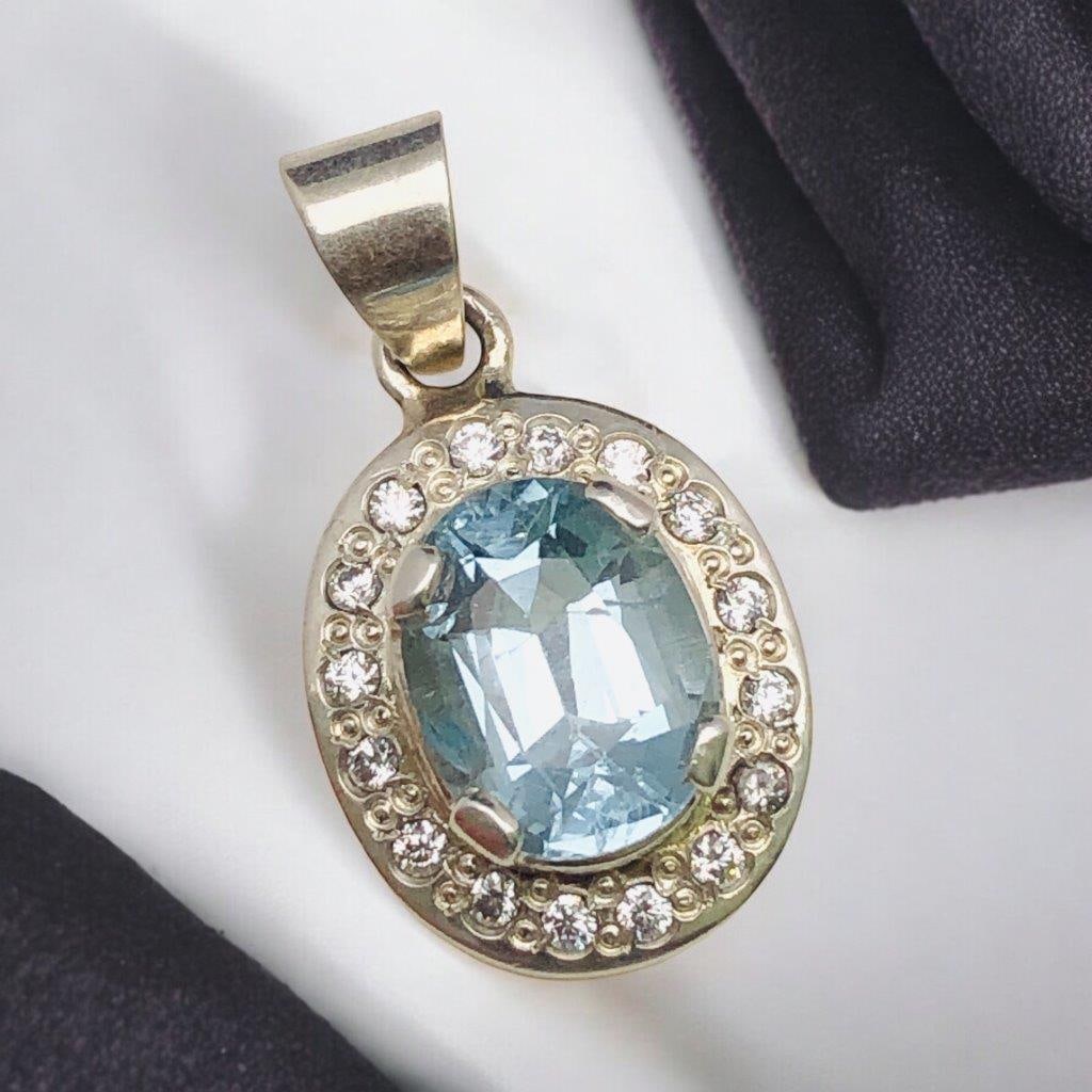 Aquamarine Pendant - vintage rings -Aquamarine Necklace - 925 Sterling Silver, Jewelry: Aquamarine Pendant - vintage rings -Aquamarine Necklace - 925 Sterling Silver, Jewelry Choose design of your own and we will make it for youWe accept custom order in Sterling Silver, Gold and Platinum