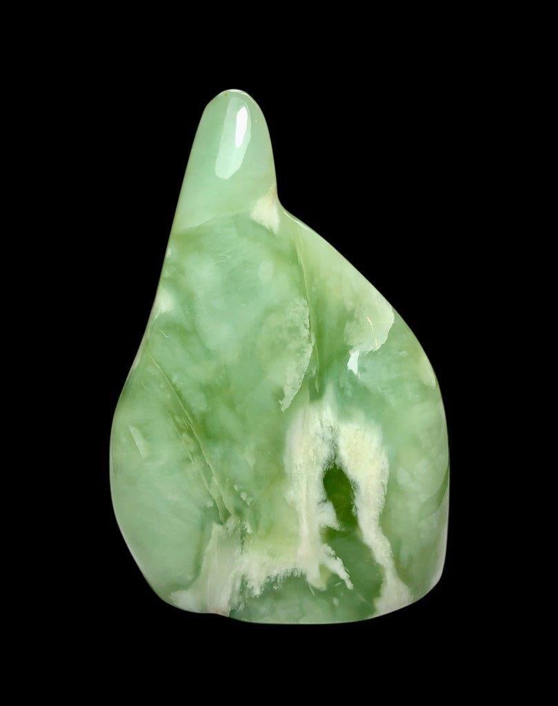 566 GRAMS NATURAL POLISHED JADE TUMBLE - 4.5X3X2.5 INCH (1 of 6)
