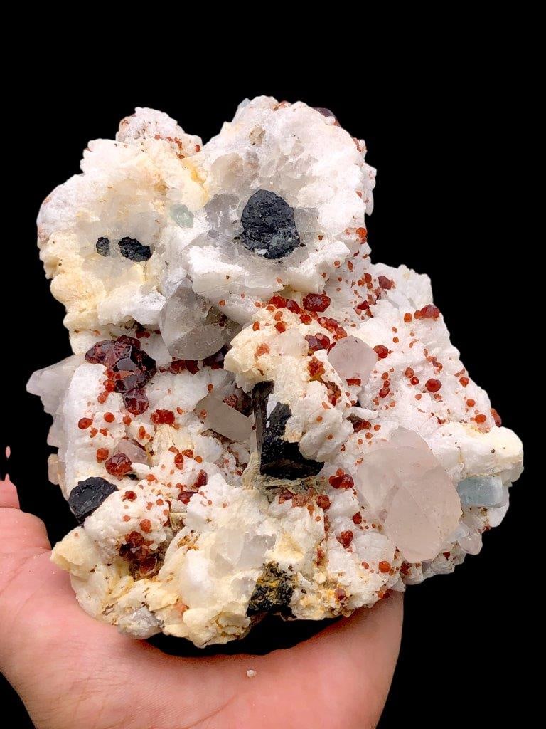 1142 GRAMS Garnet Crystals Cluster With Aquamarine Quartz & Black Tourmaline - 150X130X90 mm: 1142 GRAMS Garnet Crystals Cluster With Aquamarine Quartz & Black Tourmaline - 150X130X90 mm Shipping Rate: FREE SHIPPING .shipping rates are determined by Parcel weight and destination.Combined shipp