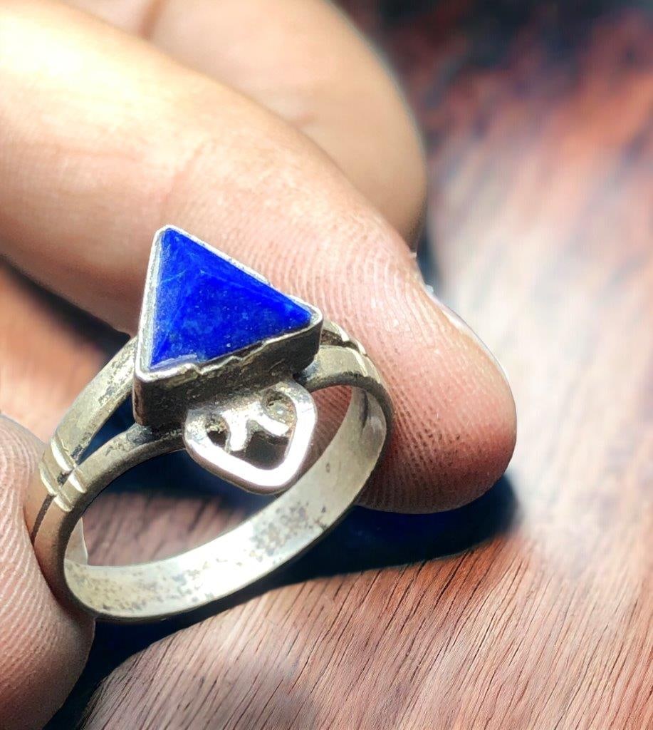 Sterling Silver Natural Lapis Lazuli Ring (1 of 3)