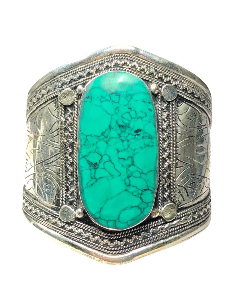 Spirit Native Handmade Turquoise Bracelet in Gale: Spirit Native Handmade Turquoise Bracelet in GaleShipping Rate: $23.00 .shipping rates are determined by Parcel weight and destination.Combined shipping: We offer combine shipping on multiple items