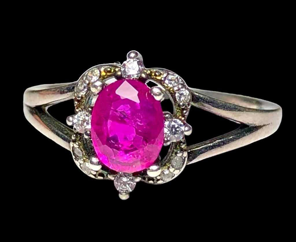 Ruby promise ring, July birthstone ring - 3