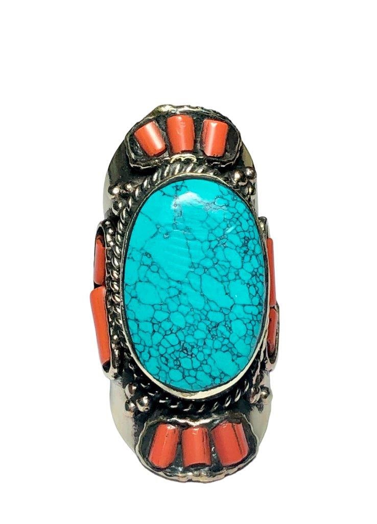 Chinese Torquoise Ring in Gale: Chinese Torquoise Ring in Gale FREE SHIPPING Shipping rates are determined by Parcel weight and destination.