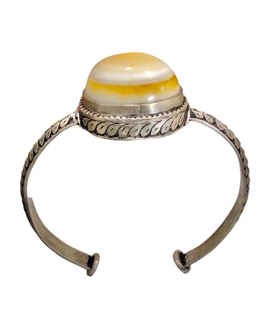 Natural Agate Handmade Jewelry Silver Bracelet - Agate Jewelry (1 of 7)