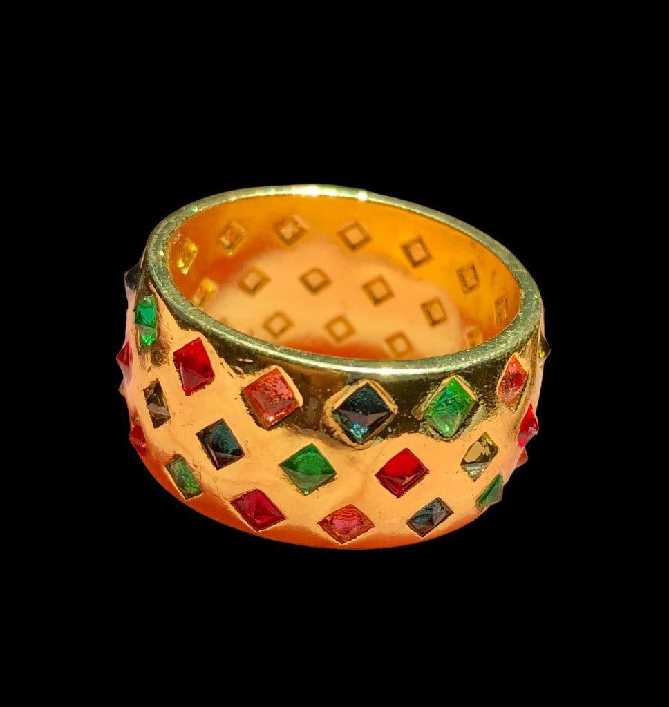 Pure Copper Gold Plated Ring, Solid - 2