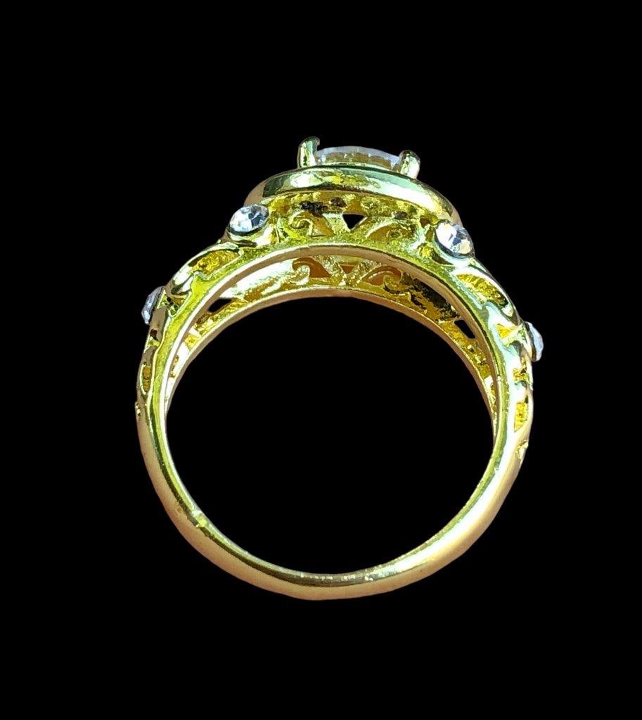 Solid Gold Plated Copper Ring, Meditation Ring - 2