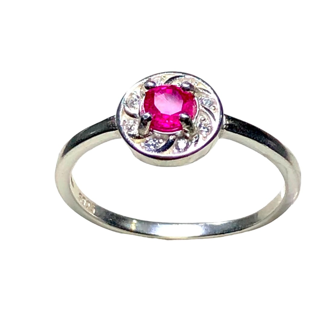 925 Sterling Silver Natural Ruby Ring For Love (1 of 4)
