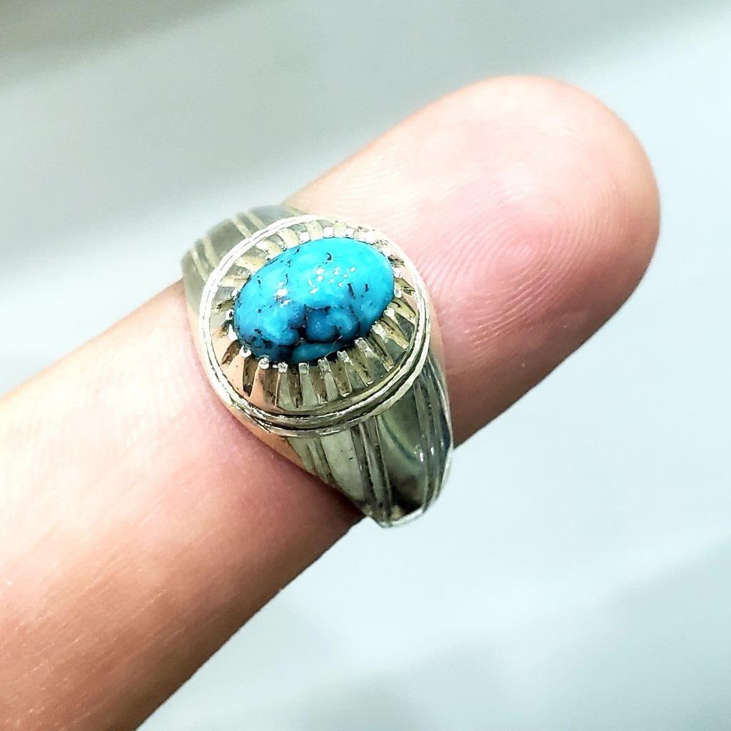 Handmade Torquoise Sterling Silver Ring - 2