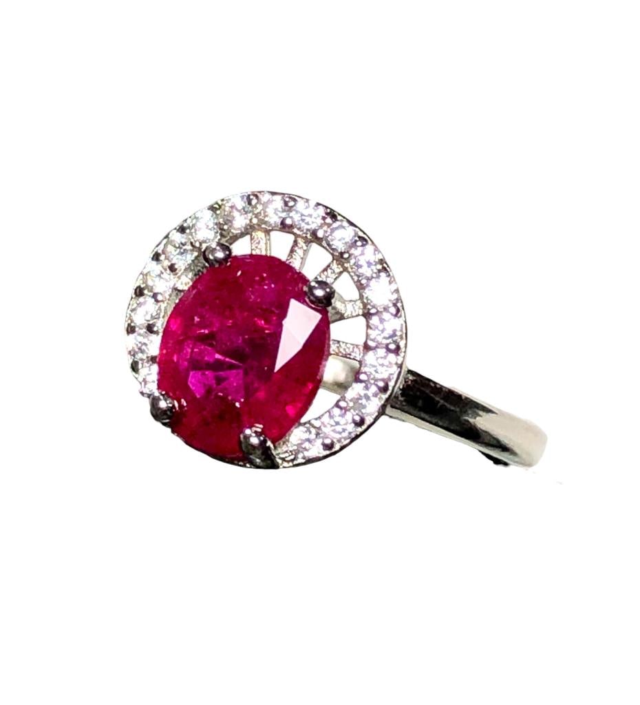 Natural Ruby in Sterling Silver RING - 4
