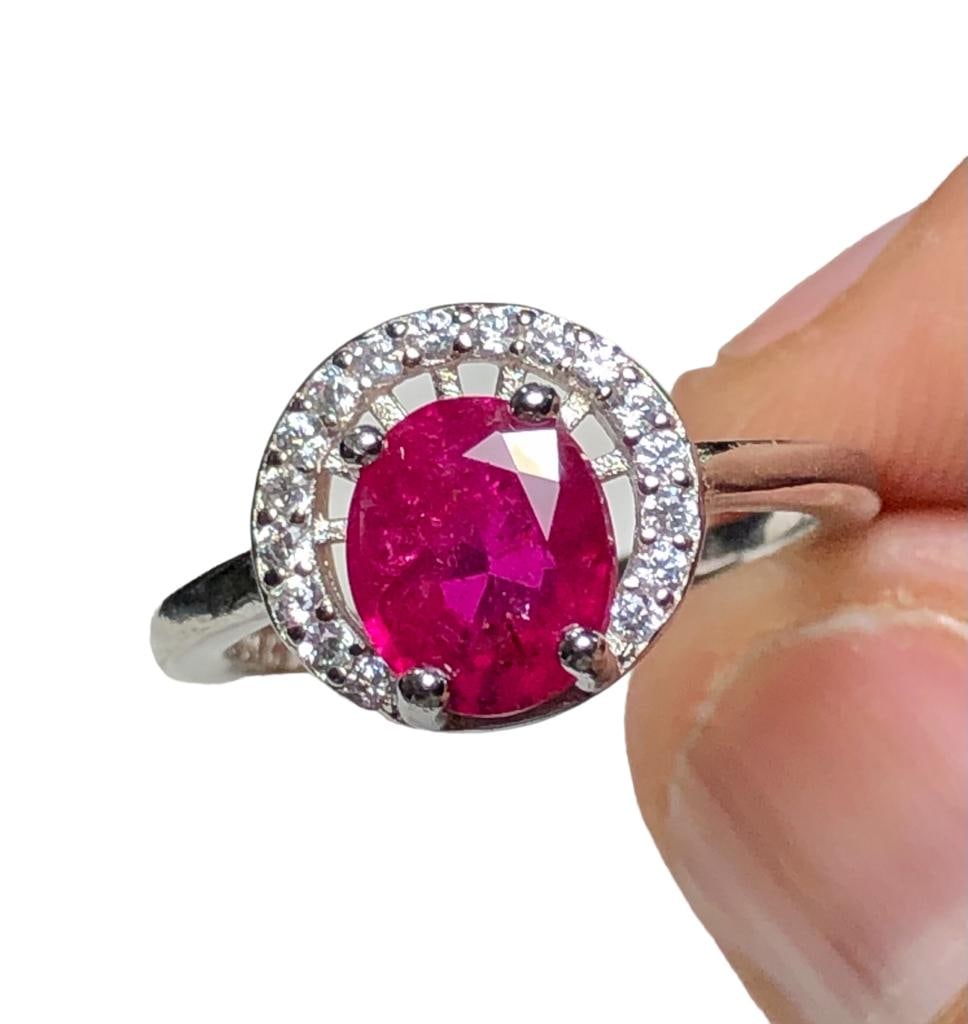 Natural Ruby in Sterling Silver RING - 5