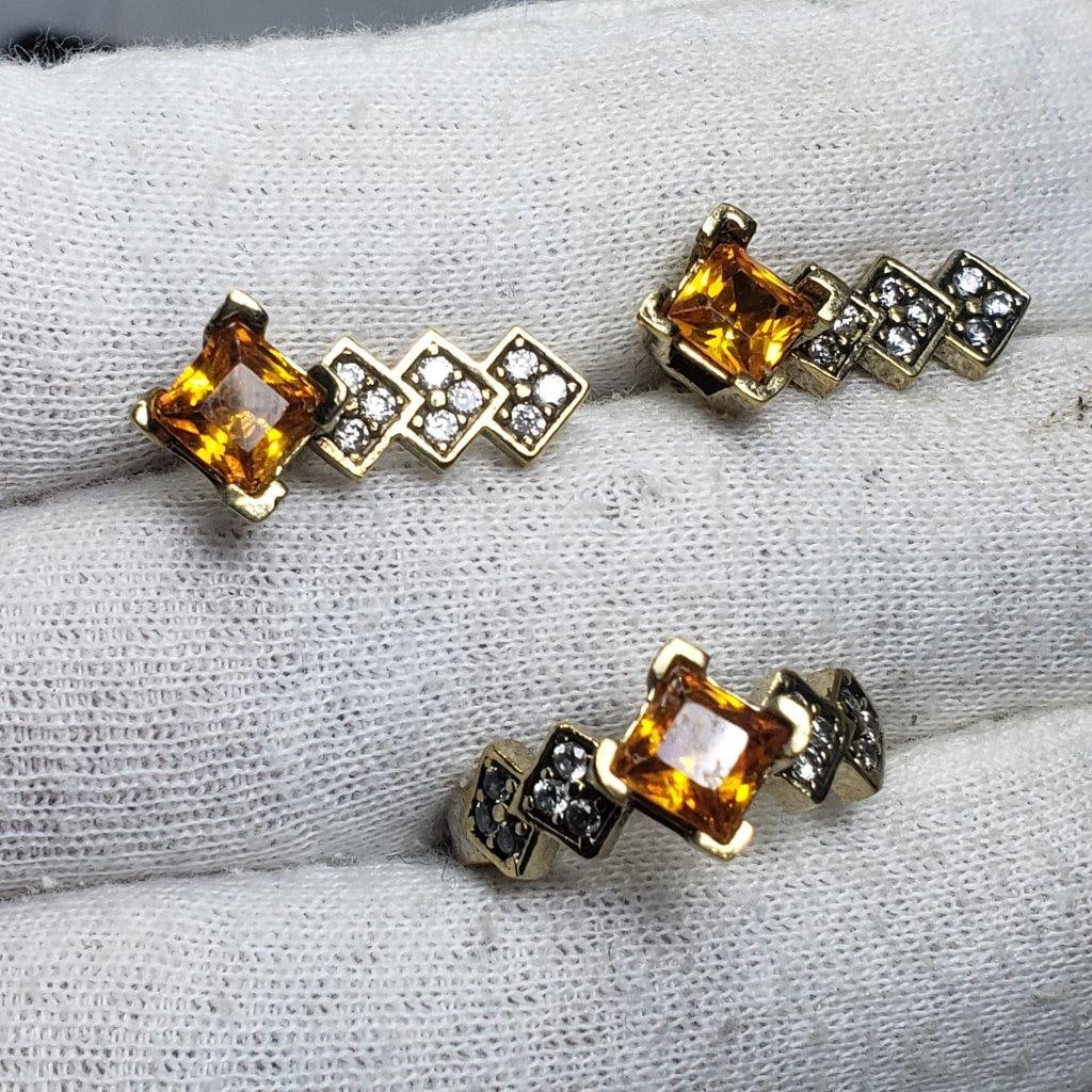 Turkish Jewelry - Earrings with Ring Ladies Set: Turkish Jewelry - Earrings with Ring Ladies Set FREE SHIPPING Shipping rates are determined by Parcel weight and destination.