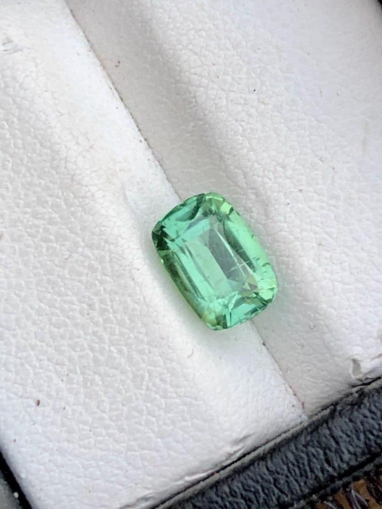 1.20 Carats Greenish Blue Natural Tourmaline - 7X6X4.5 mm (1 of 4)