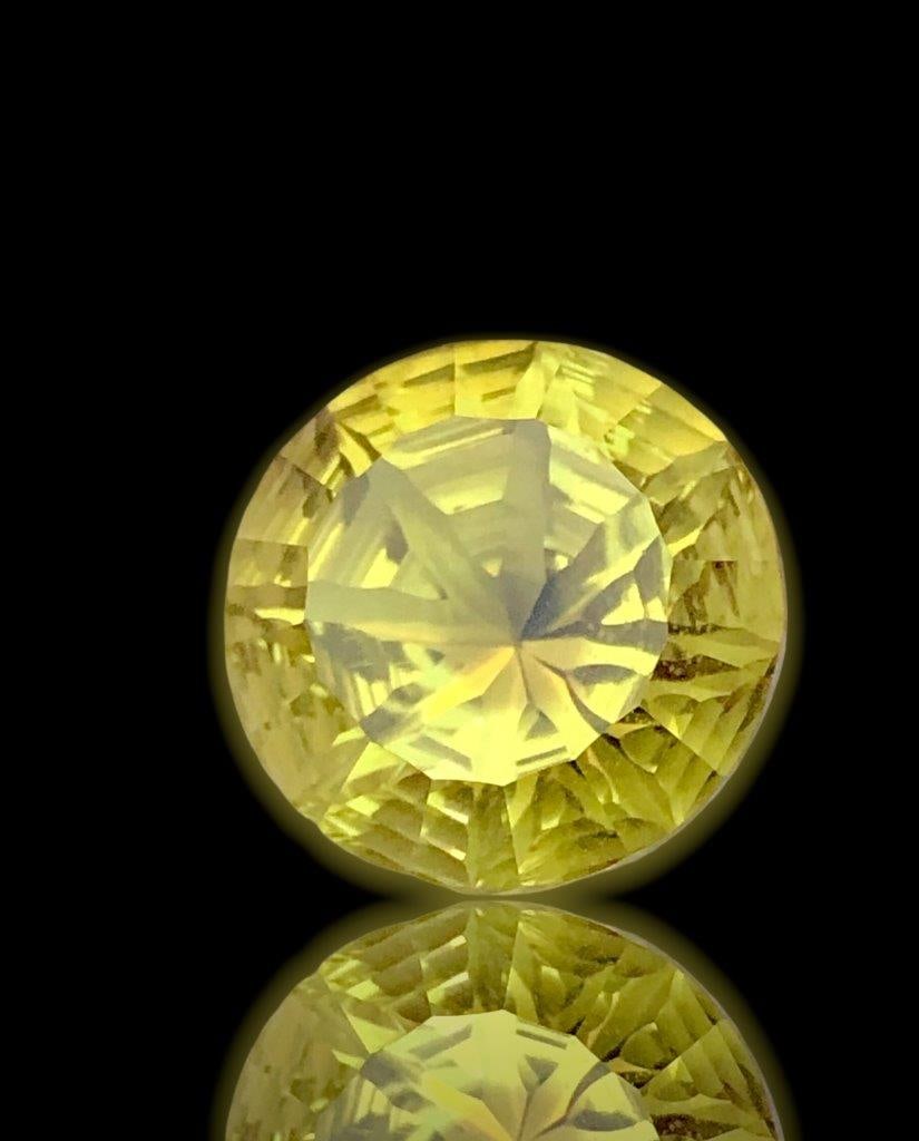 Round Concave Cut Lemon Quartz - 9.70 Crts - 14X14X10 mm (1 of 3)