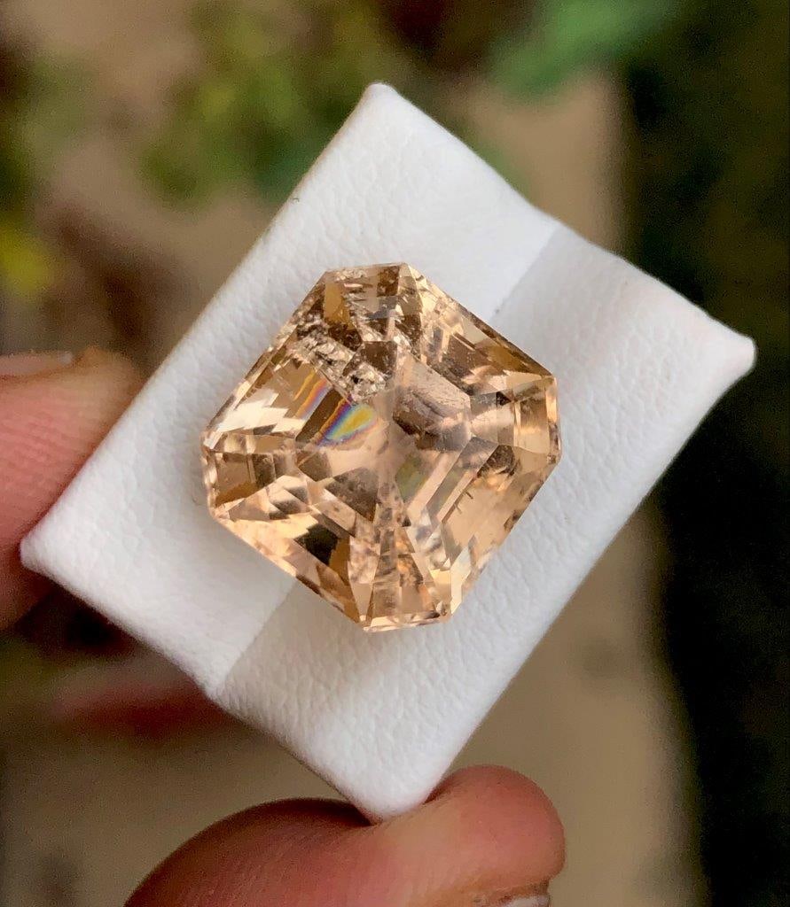 Asscher Cut Golden Topaz - 13.05 - 13X12X11 mm: Asscher Cut Golden Topaz - 13.05 - 13X12X11 mmShipping Rate: $15.00 .shipping rates are determined by Parcel weight and destination.Combined shipping: We offer combine shipping on multiple items purch