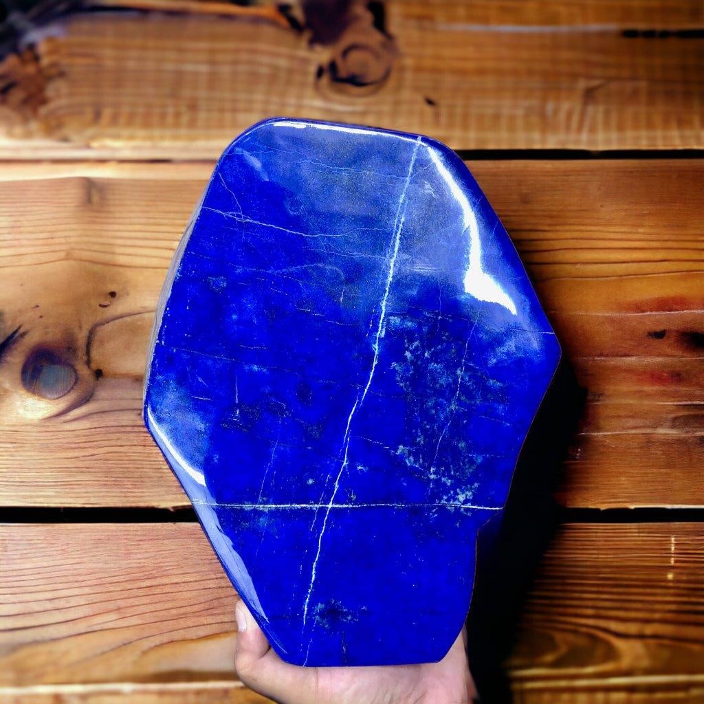 5.9 kg AAA+ Grade Self Standing Royal Blue Lapis Lazuli Polished Freeform From Afghanistan - 29X22X6 (1 of 6)