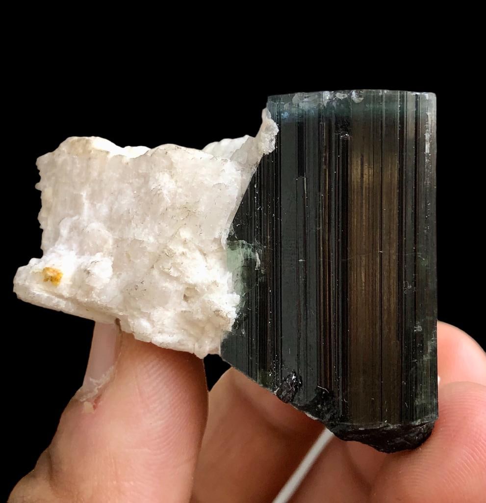 Blue Cab Tourmaline Crystal on Matrix - 120 Grams - 120X90X50 mm (1 of 3)