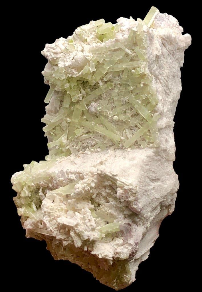Green Tourmaline Crystals Cluster On Matrix - 384 Grams - 5X2.75X2.5 INCH (1 of 4)