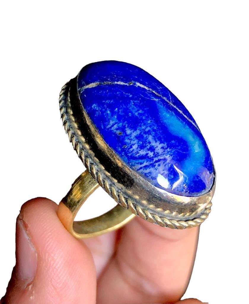AAA Quality Natural Lapis lazuli Gemstone Vintage Style Handmade RING (1 of 2)