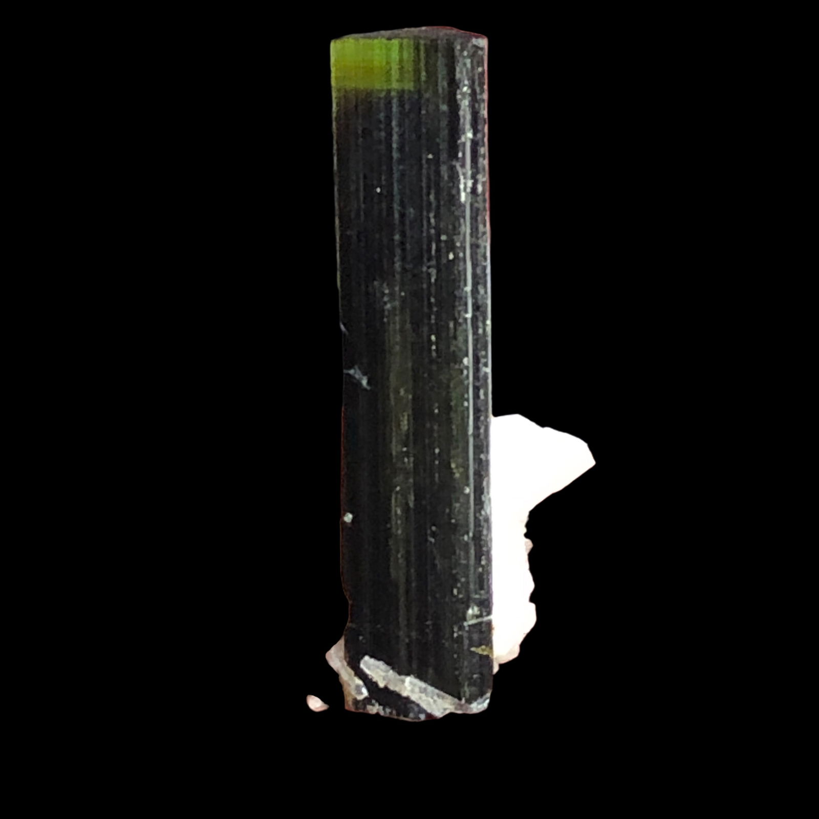 Terminated Green Cab Tourmaline Crystal With Feldspar - 6.79 Grams - 40X15X10 mm: Terminated Green Cab Tourmaline Crystal With Feldspar - 6.79 Grams - 40X15X10 mmShipping Rate: 23$ .shipping rates are determined by Parcel weight and destination.Combined shipping: We offer combine s