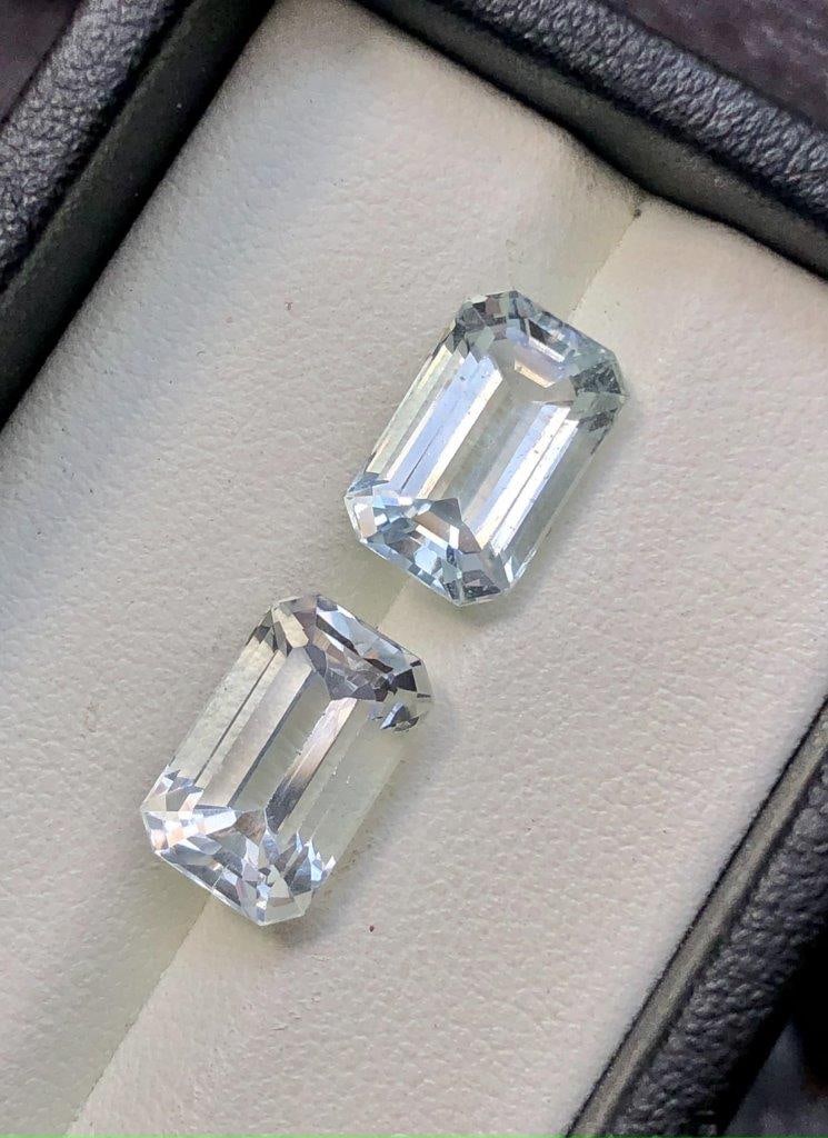 7.20 Carats Natural Aquamarine Paired Gemstones - 13X7X6 mm: 7.20 Carats Natural Aquamarine Paired Gemstones - 13X7X6 mmShipping Rate: $15.00 .shipping rates are determined by Parcel weight and destination.Combined shipping: We offer combine shipping on multipl