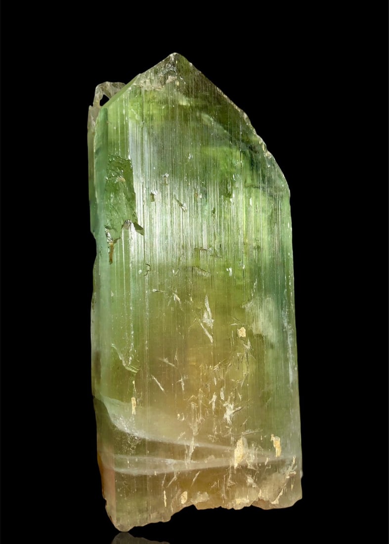 1086 Grams Gemmy Quality V Shape Very Magestic Double Terminated Greenish Kuznite Crystal Specimen -: 1086 Grams Gemmy Quality V Shape Very Magestic Double Terminated Greenish Kuznite Crystal Specimen - 17X8X4 CM Shipping Rate: $50.00 .shipping rates are determined by Parcel weight and destination.Com