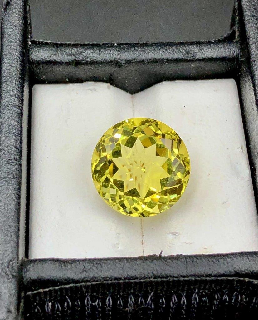 AAA Quality Round Cut Citrine Quartz - 10.40 Carats - 13X9 mm (1 of 3)