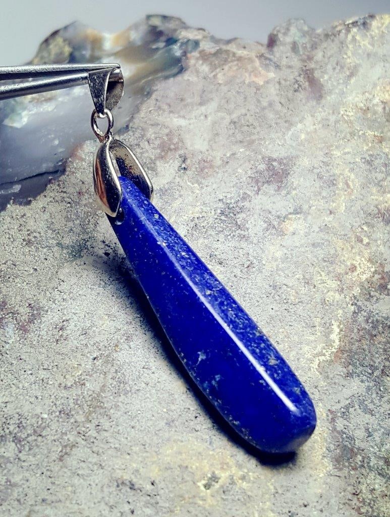 Long Lapis Pendant - 2