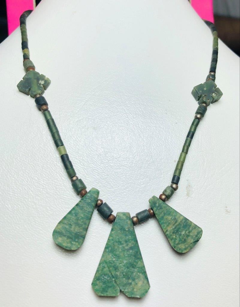 Natural Jade Gemstone Necklace Handmade (1 of 4)