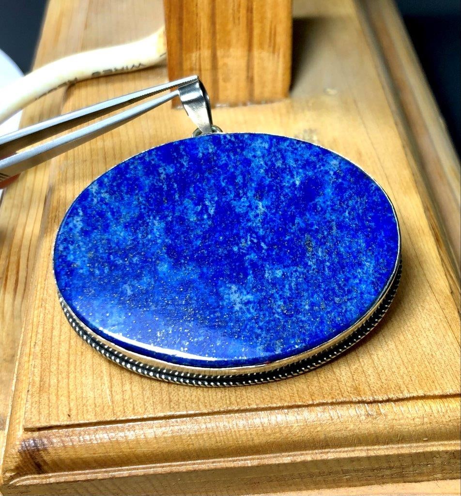 Large Lapis Lazuli Pendant September Birthstone Jewelry: Large Lapis Lazuli Pendant September Birthstone Jewelry Shipping: $23.00. Shipping rates are determined by Parcel weight and destination.