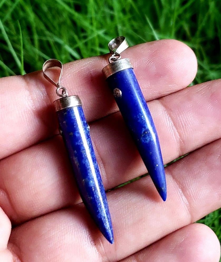 Royal Blue Lapis Paired Pendants: Royal Blue Lapis Paired Pendants Shipping: $23.00. Shipping rates are determined by Parcel weight and destination.