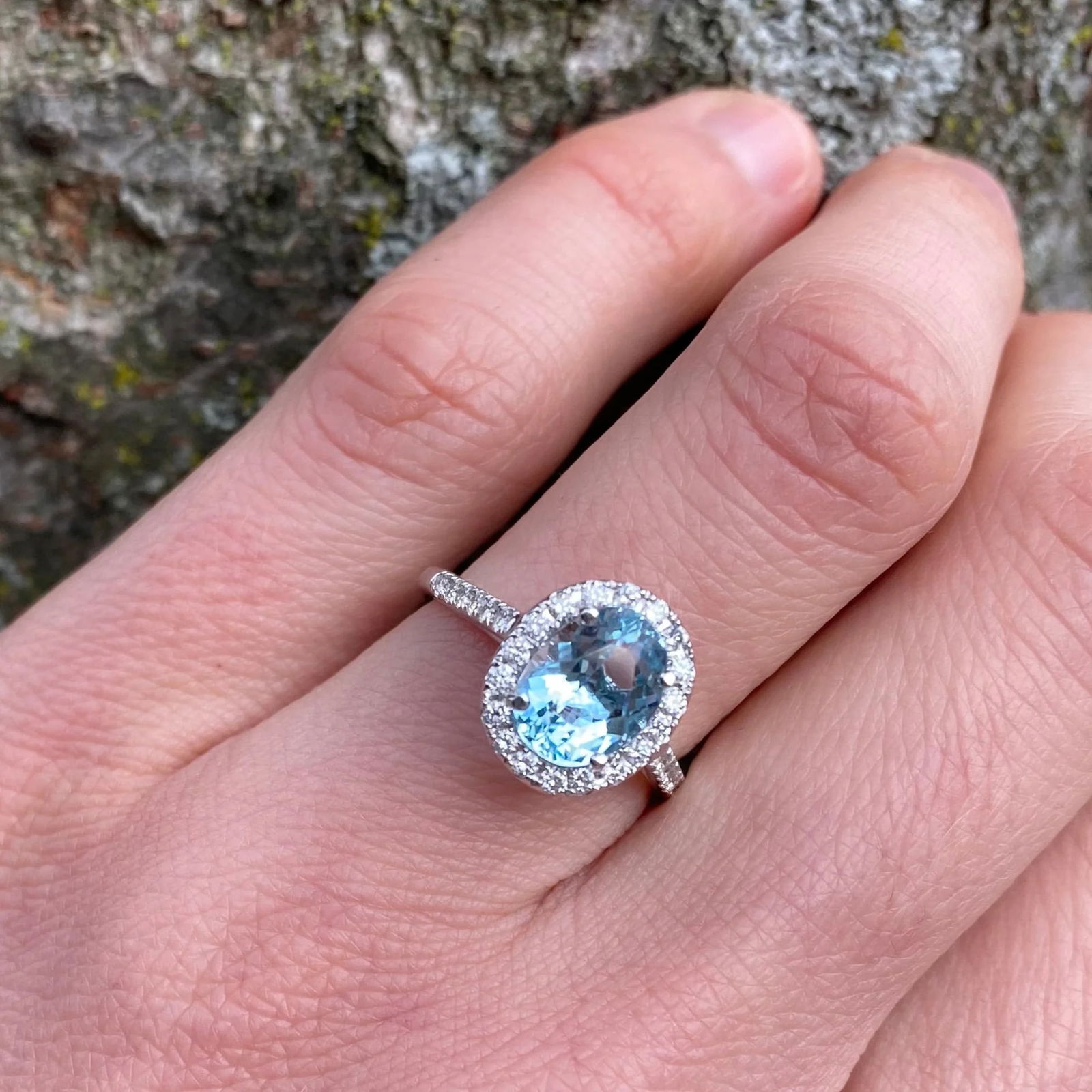 Sterling Silver Aquamarine Ring with Zircons –: Sterling Silver Aquamarine Ring with Zircons Choose design of your own and we will make it for youWe accept custom order in Sterling Silver, Gold and Platinum in WholeSale PriceColored Gems Diamonds a