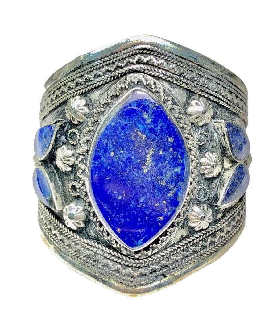 Lapis Lazuli Charm Bracelet - Brass Jewelry (1 of 4)