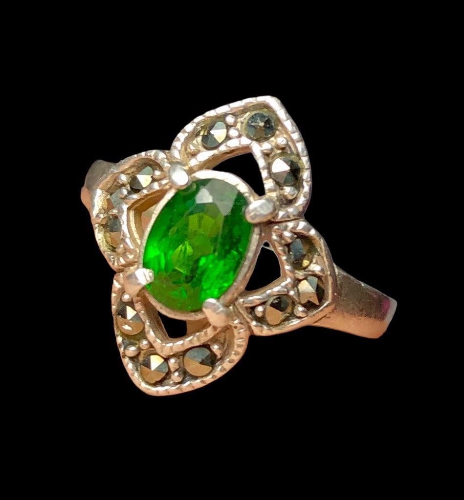 Tsavorite Garnet Ring In Silver - 4