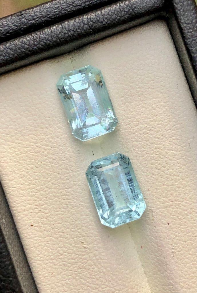 7.40 Carats Natural Aquamarine Gemstones - 12X9X5 mm: 7.40 Carats Natural Aquamarine Gemstones - 12X9X5 mm Choose design of your own and we will make it for youWe accept custom order in Sterling Silver, Gold and Platinum in WholeSale PriceColored Gems Di