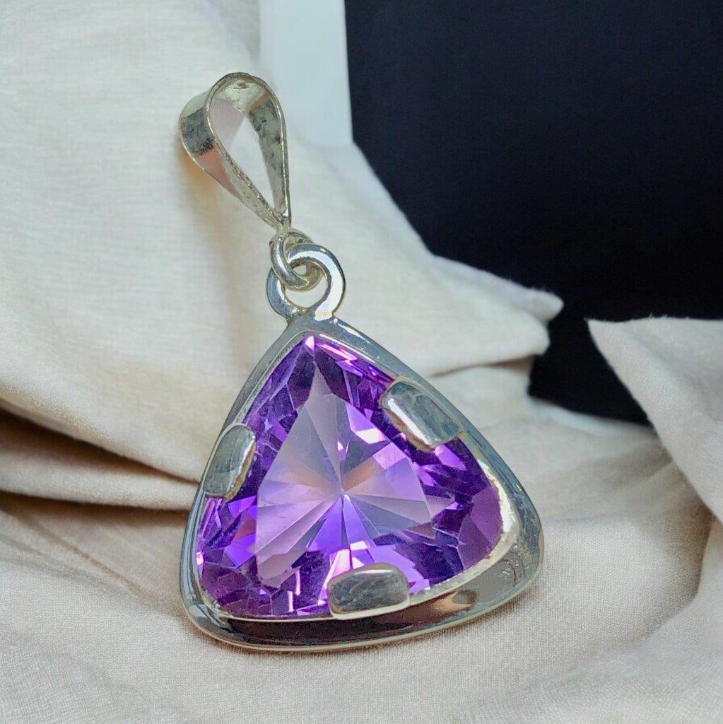 Beautiful Amethyst Jewelry, 925 Solid Sterling Silver, Purple Amethyst Quartz Gemstone Pendant: Beautiful Amethyst Jewelry, 925 Solid Sterling Silver, Purple Amethyst Quartz Gemstone Pendant Choose design of your own and we will make it for youWe accept custom order in Sterling Silver, Gold and