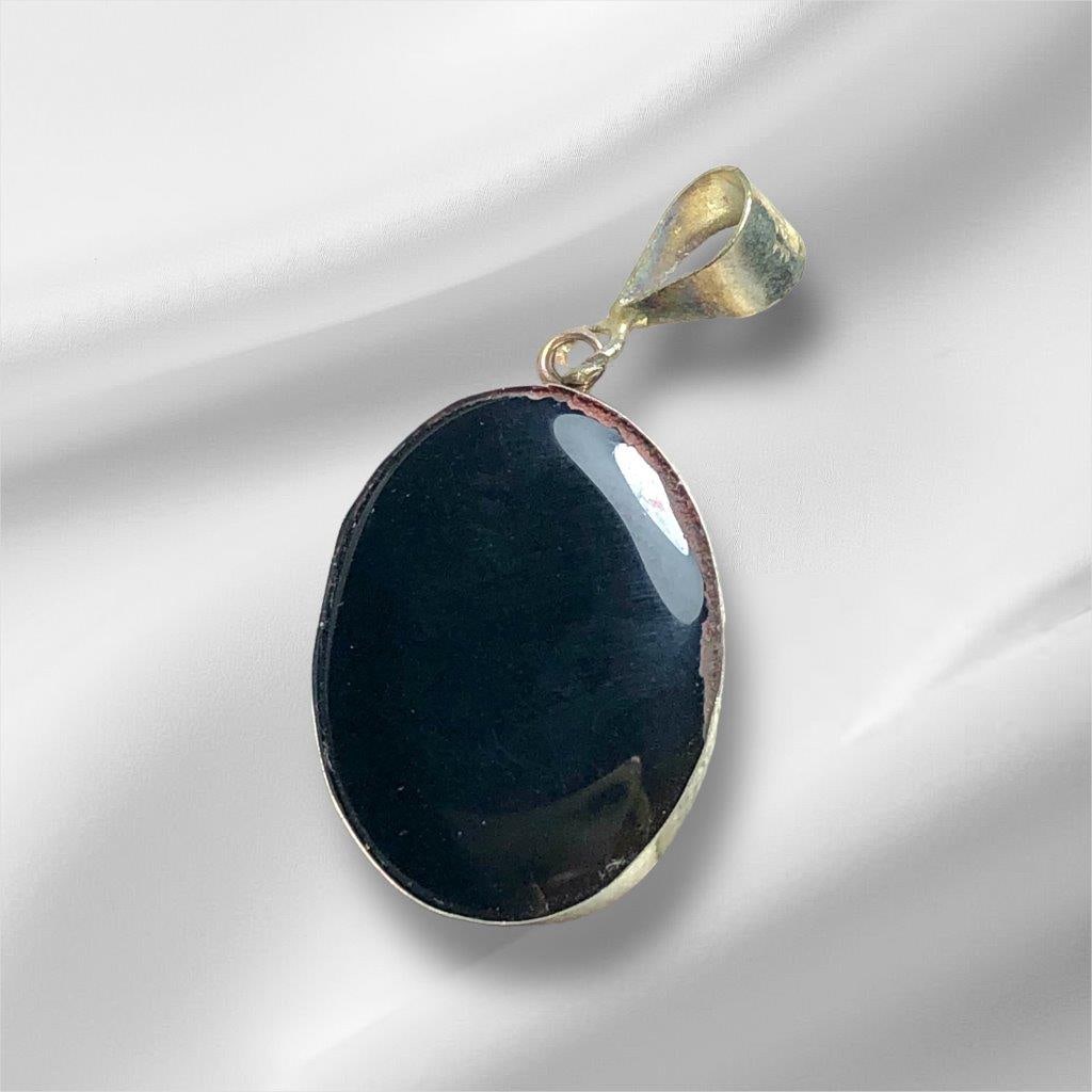 Anxiety Relief Black Agate Pendant Healing Jewelry: Anxiety Relief Black Agate Pendant Healing Jewelry Shipping: