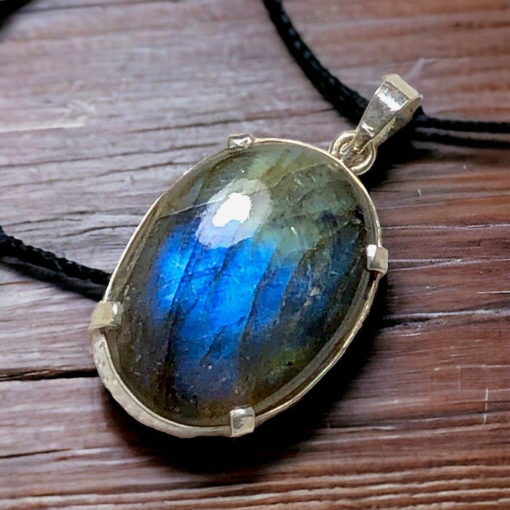Multi Flash Labradorite Pendant - 3