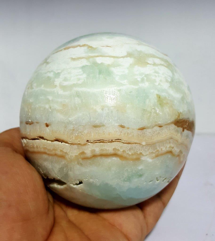 990 Grams Carrabian Calcite Sphere - 5