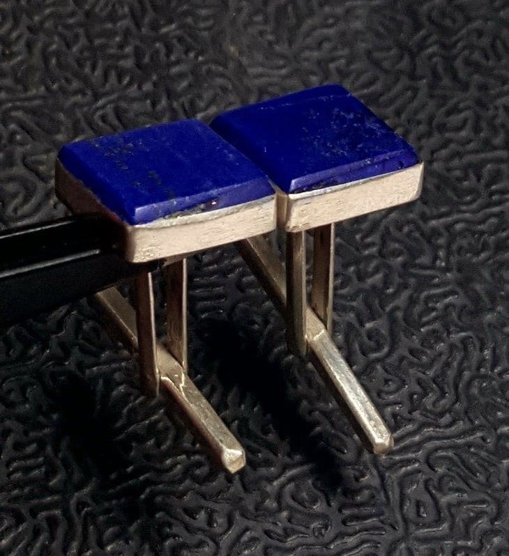 Sterling Silver Lapis Lazuli Gemstone Studs: Sterling Silver Lapis Lazuli Gemstone StudsShipping Rate: $23.00 .shipping rates are determined by Parcel weight and destination.Combined shipping: We offer combine shipping on multiple items purchase