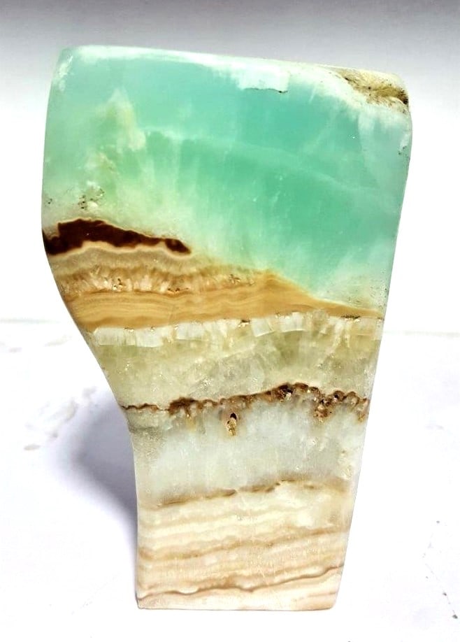 Unusual Shape Carrabian Calcite Tumble - 460 Grams: Unusual Shape Carrabian Calcite Tumble - 460 GramsShipping Rate: $45.00 .shipping rates are determined by Parcel weight and destination.Combined shipping: We offer combine shipping on multiple items p