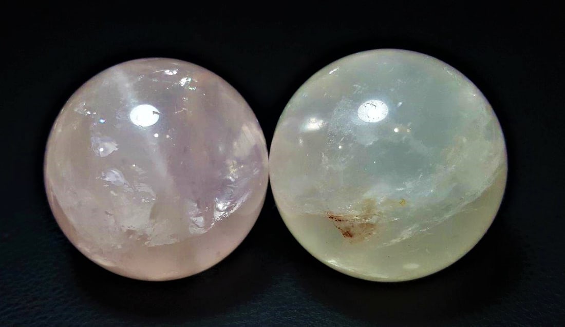 Rose Quartz Spheres - 214 Grams: Rose Quartz Spheres - 214 GramsShipping Rate: $36.00 .shipping rates are determined by Parcel weight and destination.Combined shipping: We offer combine shipping on multiple items purchased to reduce