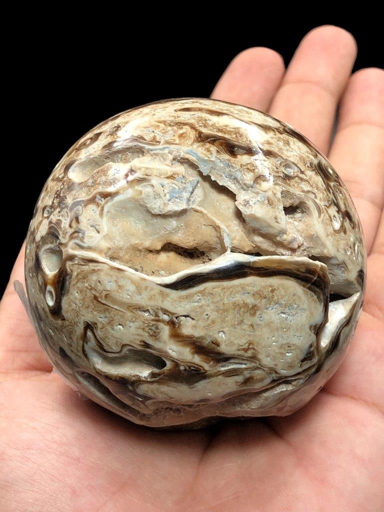 370 Grams Naturally Itched Choclate Sphere (1 of 5)