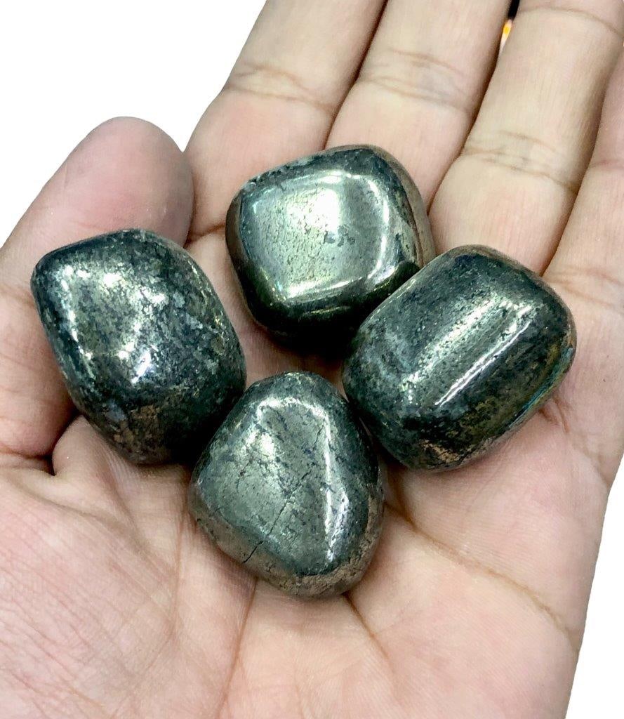 Pyrite Tumblrs - 100 Grams: Pyrite Tumblrs - 100 Grams Shipping: $23.00. Shipping rates are determined by Parcel weight and destination.