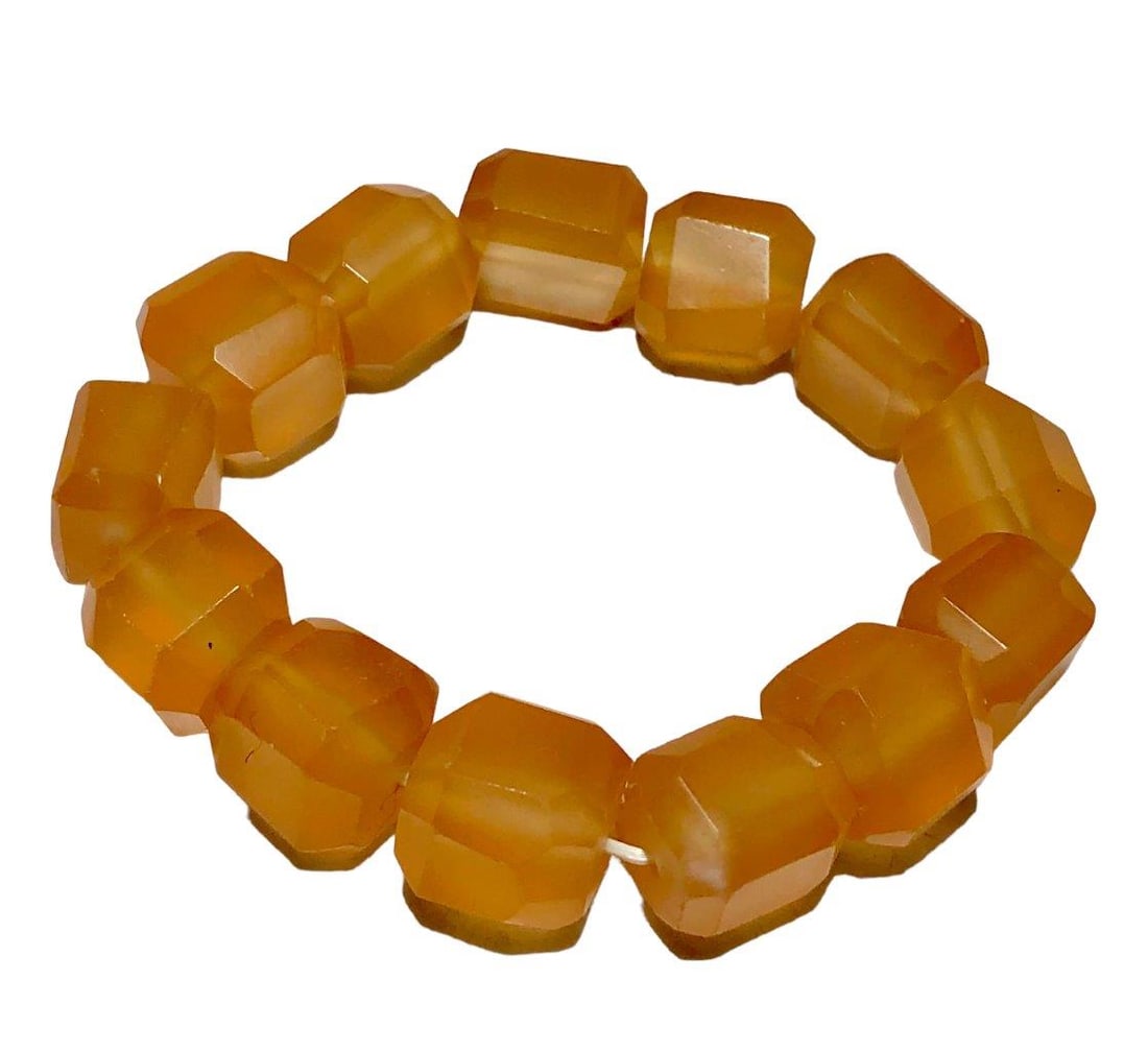 Honey Calcite Bracelet-Natural Crystals Beads Bracelet (1 of 1)