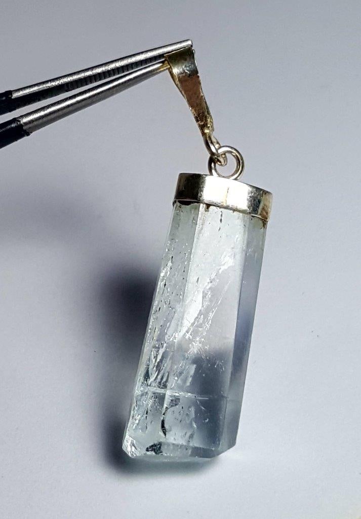 Top Quality Aquamarine Pendant: Top Quality Aquamarine Pendant - 29X11X9 mm Shipping: $23.00. Shipping rates are determined by Parcel weight and destination.