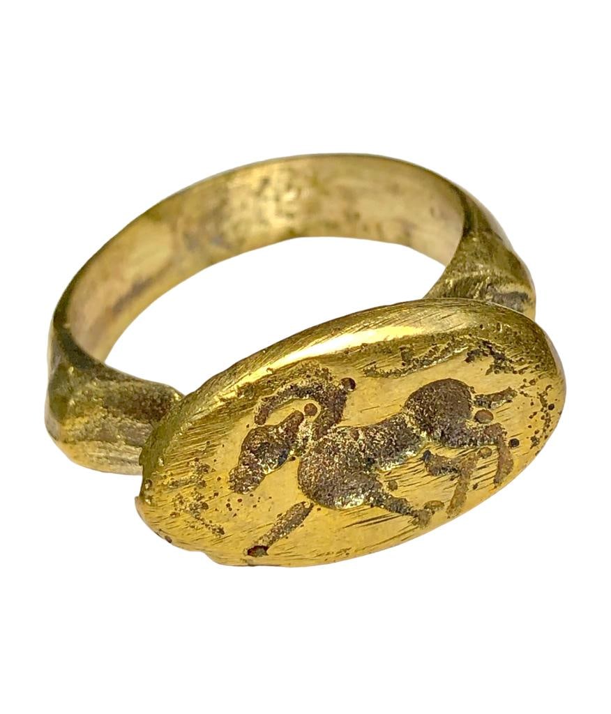 Antique Style Old Brass Ring (1 of 5)