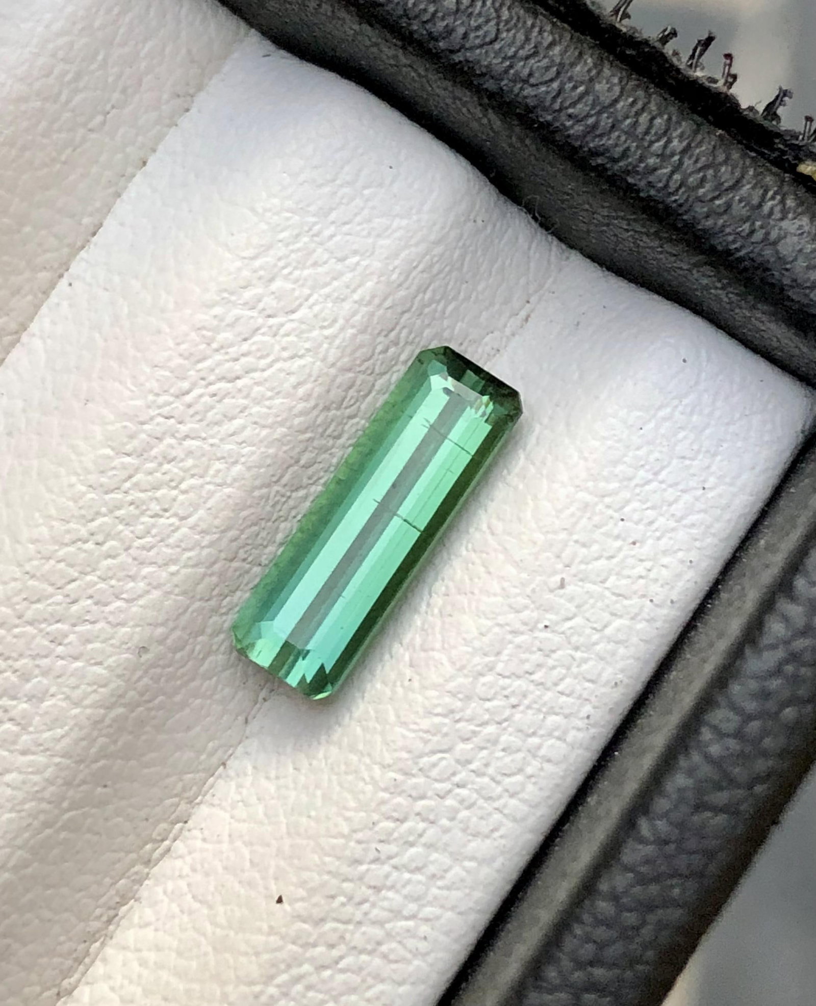 1.25 Carats Beautiful Green Tourmaline Gemstone - 11X4X3 mm: 1.25 Carats Beautiful Green Tourmaline Gemstone - 11X4X3 mm FREE SHIPPING: