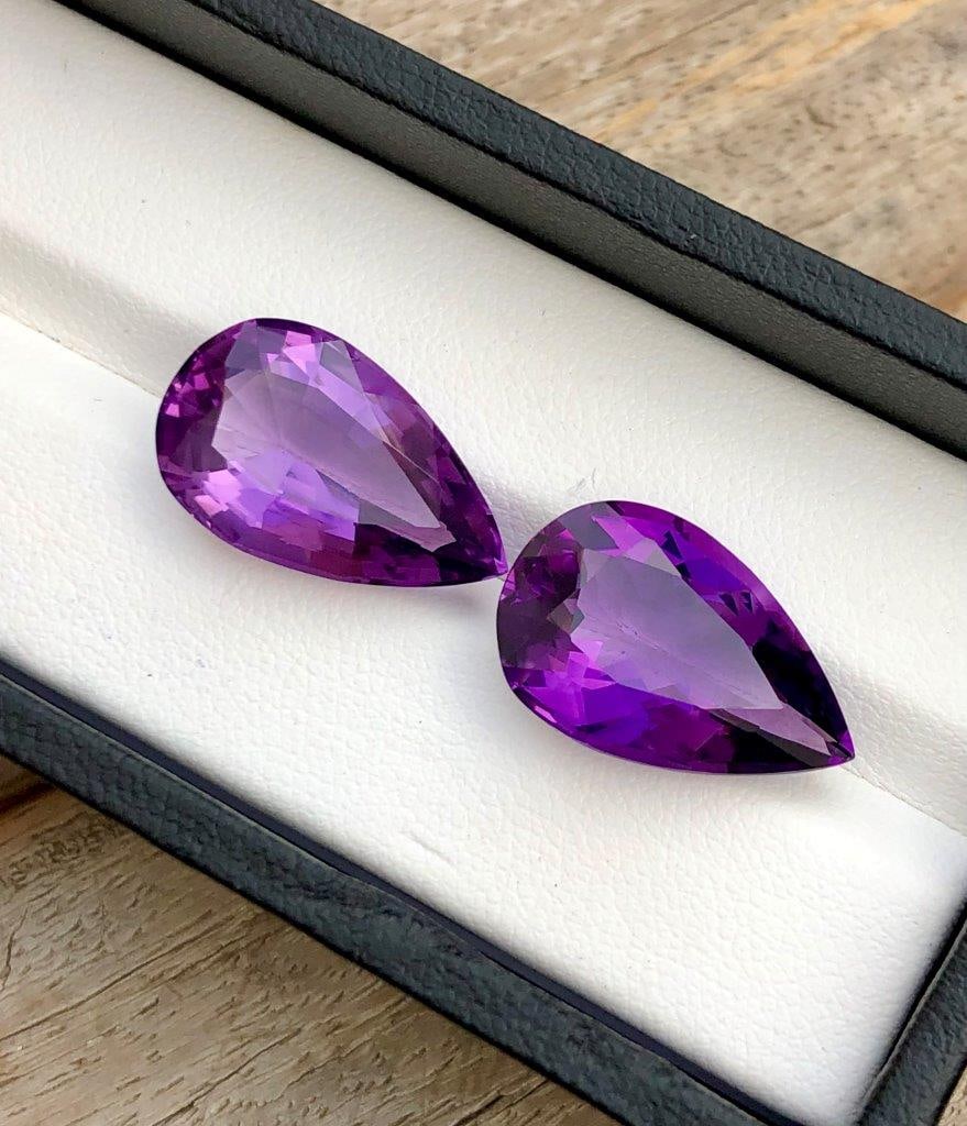 19.45 Carats Pear Shape Paired Amethyst: 19.45 Carats Pear Shape Paired Amethyst Shipping Rate: FREE SHIPPINGshipping rates are FREE WORLDWIDECombined shipping: We offer combine shipping on multiple items purchased to reduce shipping cost.