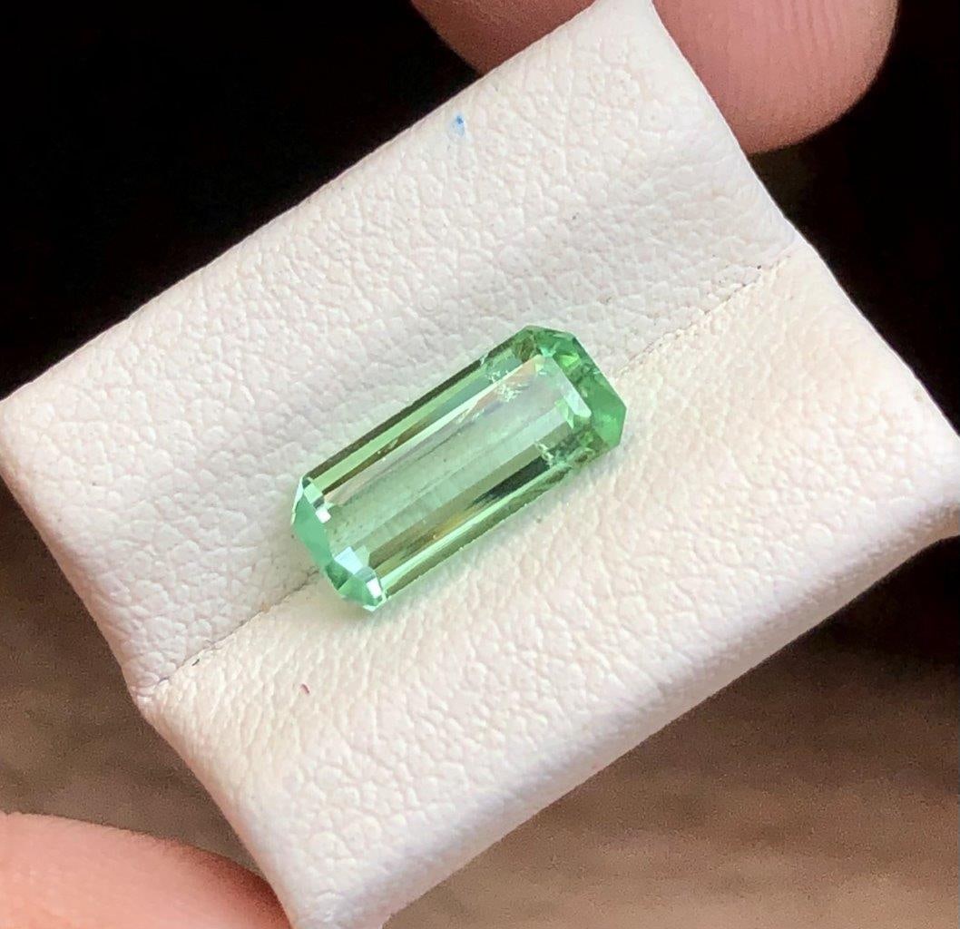 1.85 Carats Natural Mint Green Tourmaline - 11X5X4 mm: 1.85 Carats Natural Mint Green Tourmaline - 11X5X4 mm Shipping: